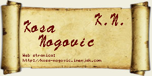Kosa Nogović vizit kartica